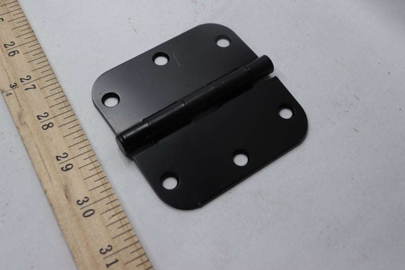 (24-Pk) Everbilt Door Hinge Black 3-1/2" x 5/8" Radius 20726