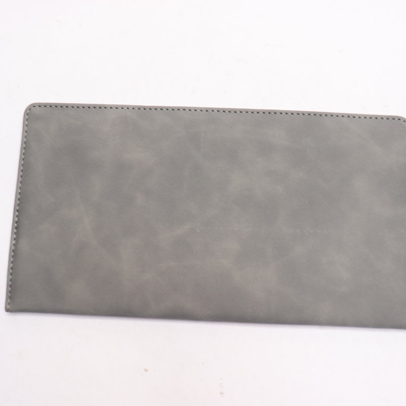 Women Car Registration and Insurance Holder Id Cards Faux Leather Gray