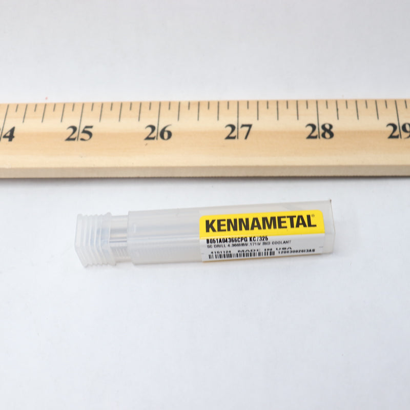 Kennametal Stub Drill Bit Solid Carbide 140° 0.1719" Diameter