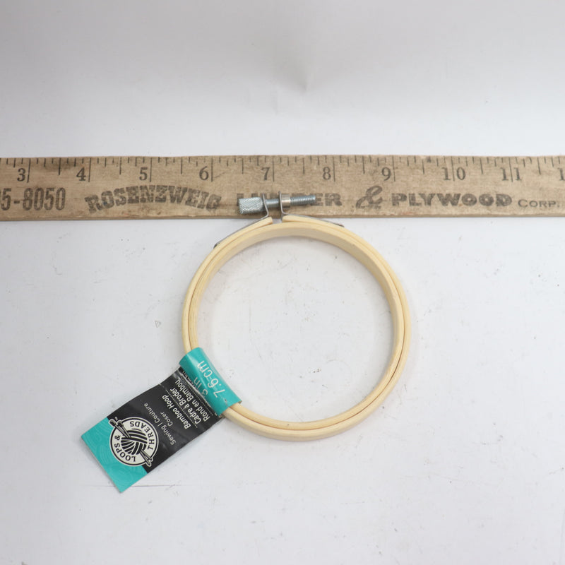 Loops & Threads Embroidery Hoop Wooden 3" 50677-2023-05