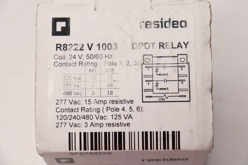 Resideo General Purpose Relay w/ DPDT Switching 24VAC R8222V10003