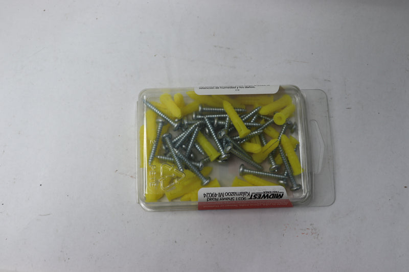 Do-It-Best 30 Pieces Ribbed Plastic Anchors Kit 4-6-8RIB