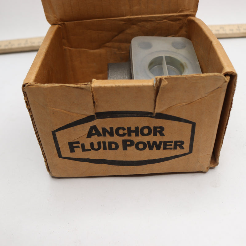 Anchor Fluid Power Elbow NPTF Pipe Thread 4-Bolt Flange with Mounting Kit
