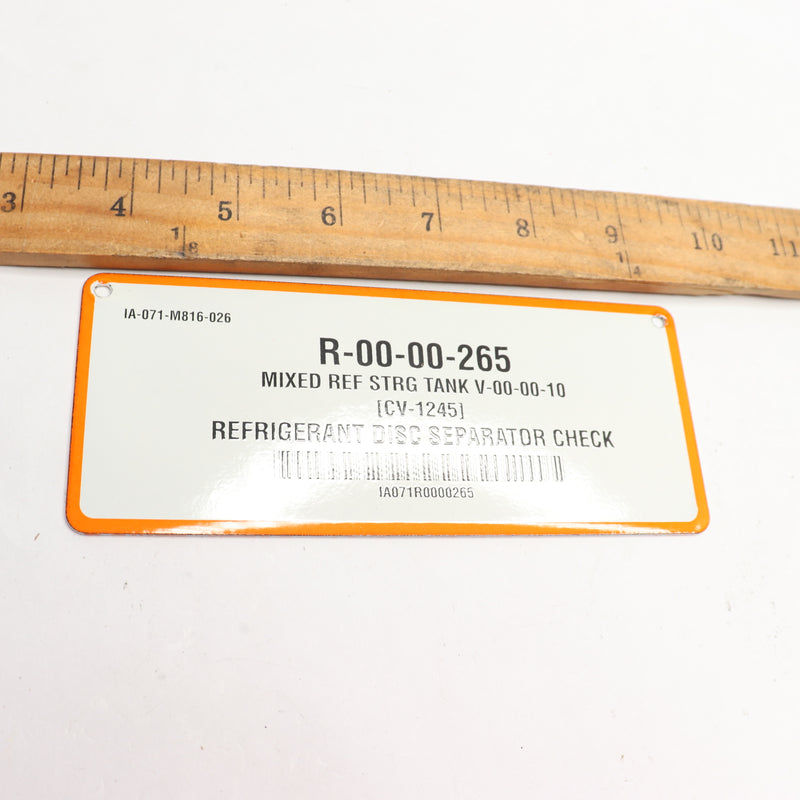 IA-071-M816-026 Refrigerant Disc Separator Check Plate R-00-00-265