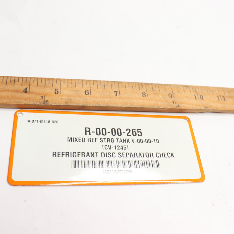 IA-071-M816-026 Refrigerant Disc Separator Check Plate R-00-00-265