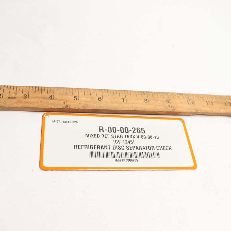 IA-071-M816-026 Refrigerant Disc Separator Check Plate R-00-00-265