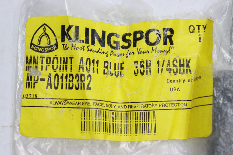 Klingspor Sanding Tool MNTPOINT A011 Blue 36R 1/4" Shank MP-A011B3R2