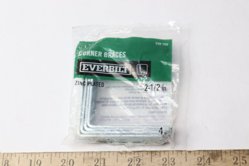 ( 4-Pk) Everbilt Corner Braces Zinc Plated 2-1/2"  339 709