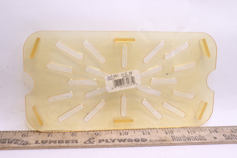 Carlisle StorPlus Amber High Heat Drain Tray 1/4 Size 3089513 - Lid Only