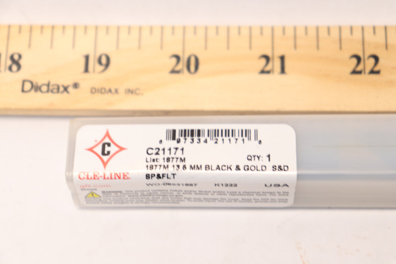 Cle-Line 118° Deming Drill Steel Black/Gold 13.50mm x 4" C21171