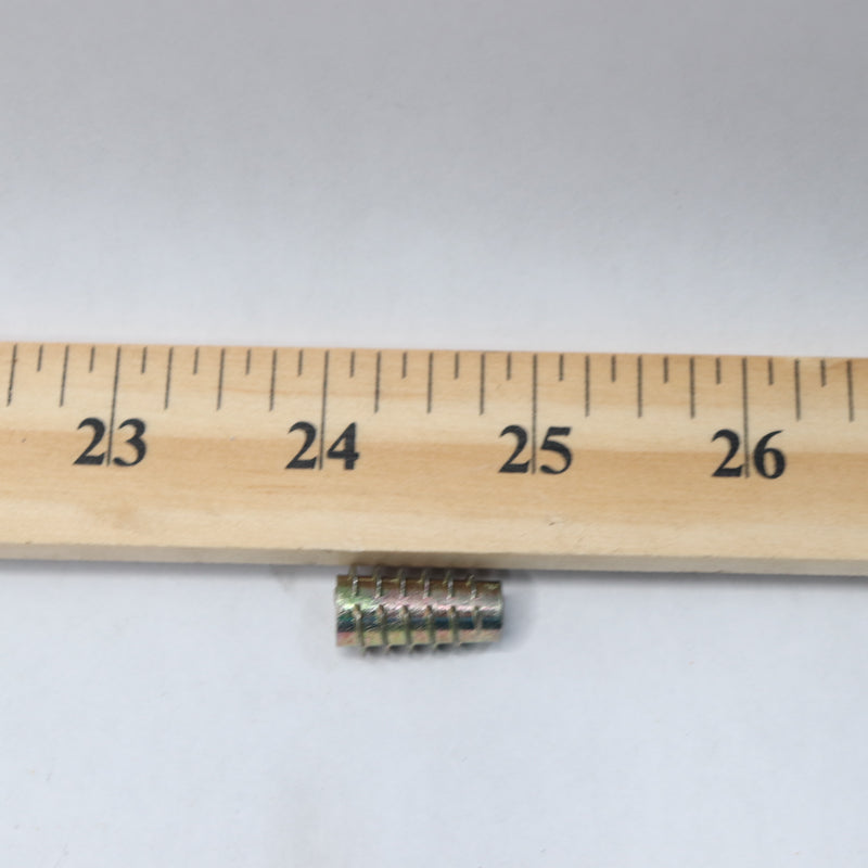 (10-Pk) E-Z LOK Threaded Insert Hex-Flush Zinc 20mm L x M6-1.0 Internal Threads