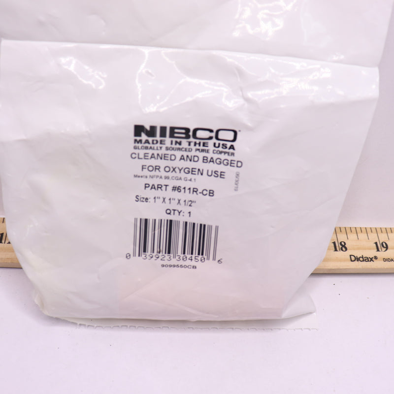 Nibco Wrot Classic Bronze Fitting Copper Reducing Tee 1-1/2" x 1-1/2" x 1/2"