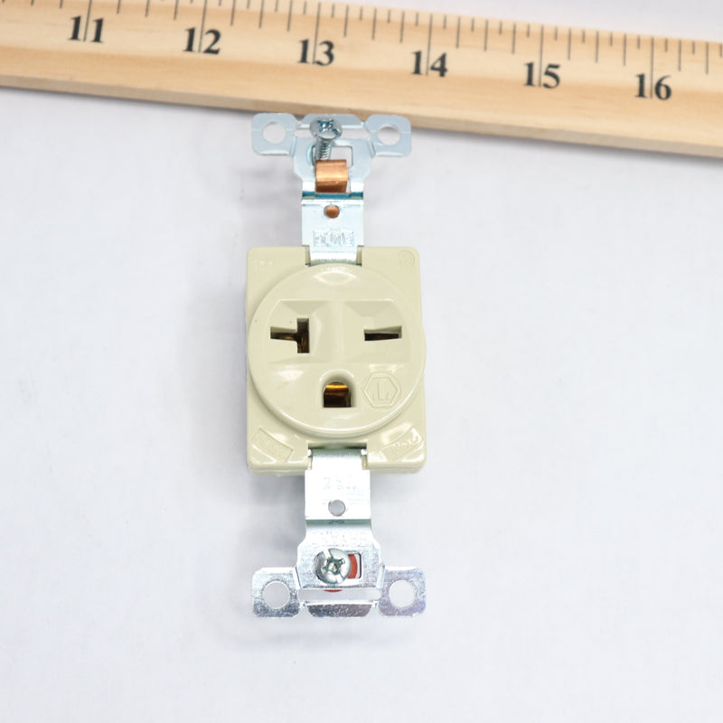Bryant Electrical Outlet Receptacle Ivory 20 A 250V AC 5461I