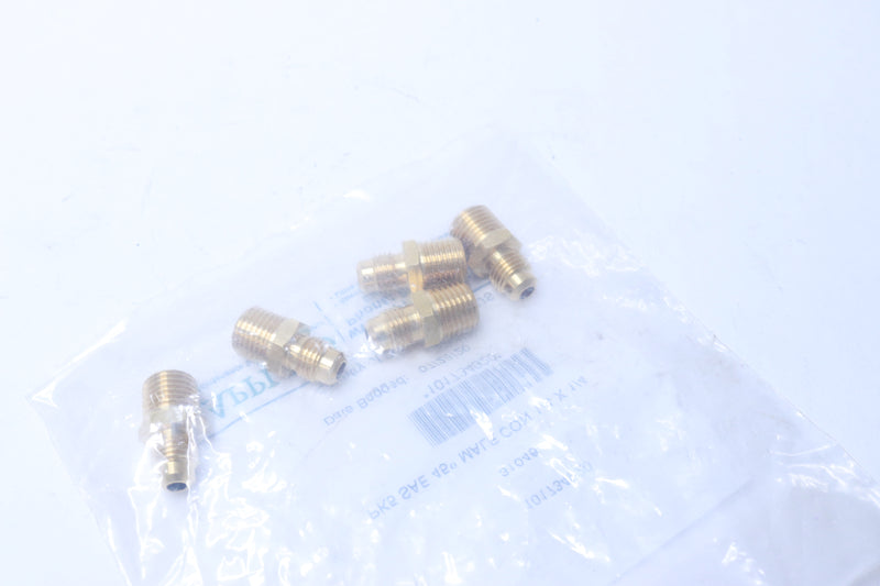 (5-Pk) AMS Flare Connector Brass 1/4" Tube x 1/4" MPT 101734920