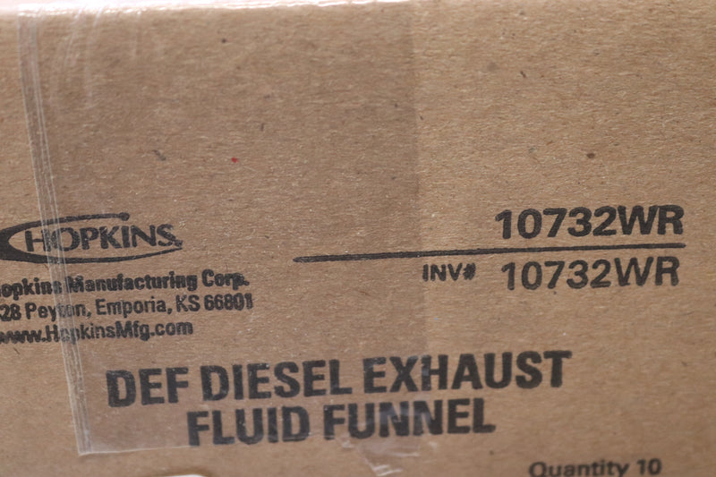 (10-Pk) Hopkins FloTool Diesel Exhaust Fluid Funnel 10732WR