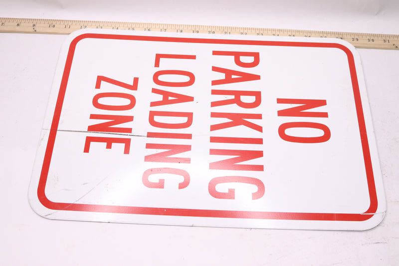 "No Parking Loading Zone" Sign Non-Reflective Aluminum 12" x 18"