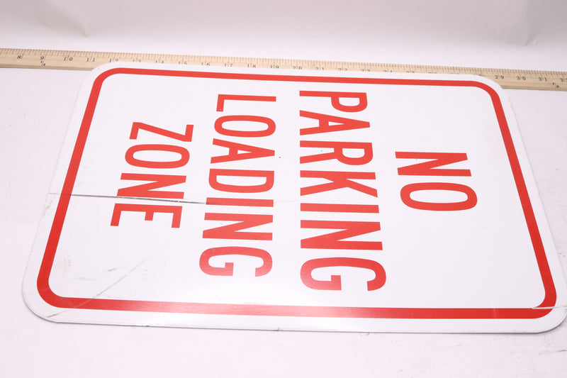 "No Parking Loading Zone" Sign Non-Reflective Aluminum 12" x 18"