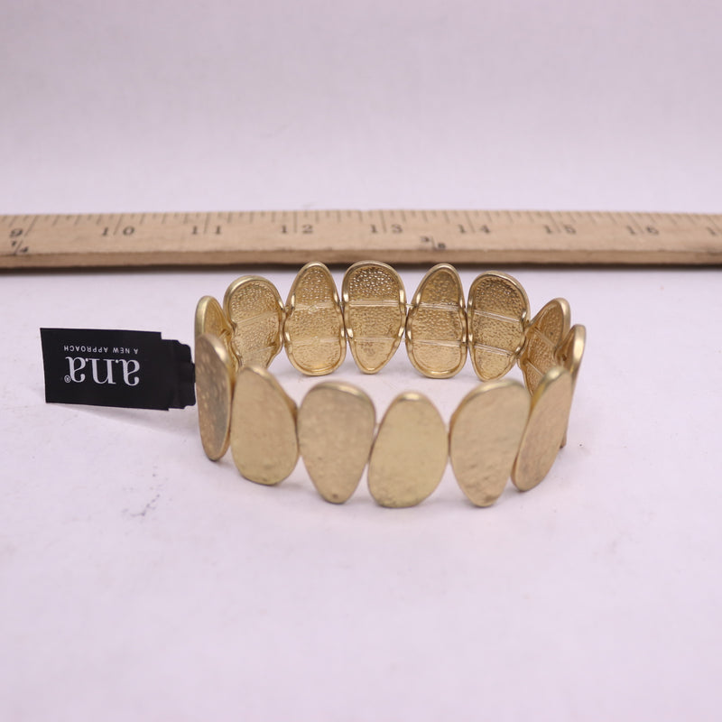 A.N.A. Stretch Chunky Bracelet Metal Matte Gold B18562 GLD