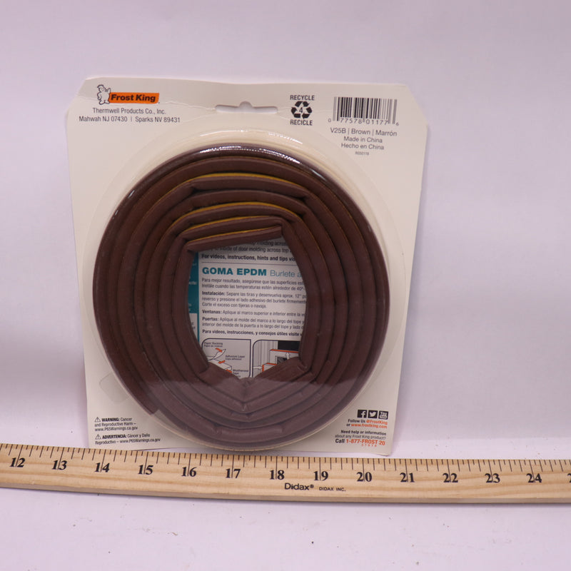 Frost King Extreme Weatherseal Rubber 5/16" x 1/4" T x 17 Ft V25B