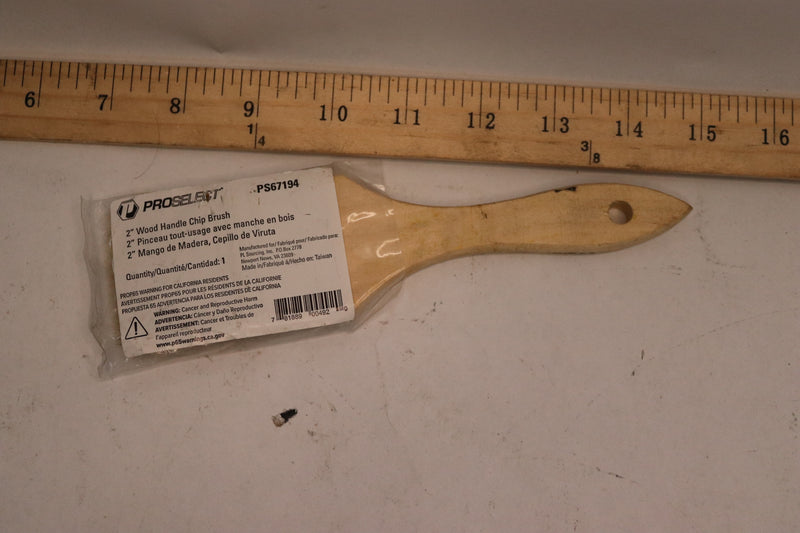 Proselect Wood Handle Chip Brush 2" PS67194