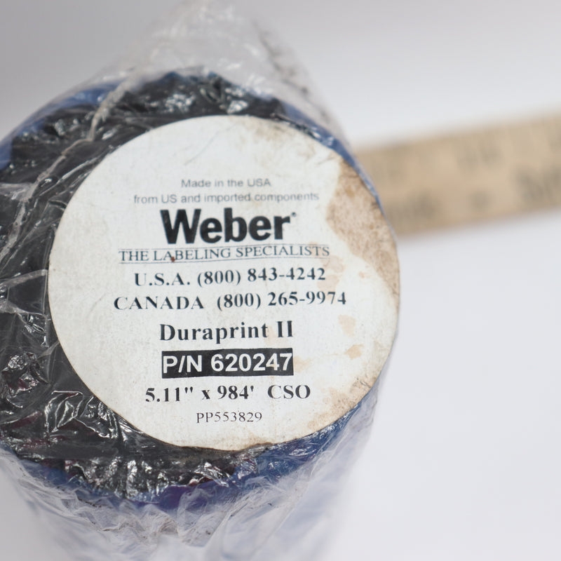 Weber Duraprint II Wax/Resin Thermal Transfer Ribbon 5.11" x 984' 620247