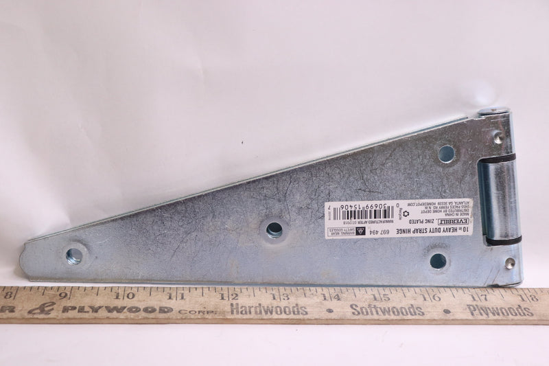 Everbilt Heavy Duty Strap Hinge Zinc-Plated 10" x 10" 15406