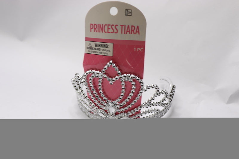 Amscan Sparkling Princess Silver Plastic Tiara w/ Diamonds 395152