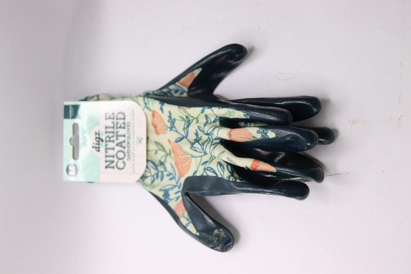 Digz Nitrile Multicolored Gardening Gloves Medium 77871-26