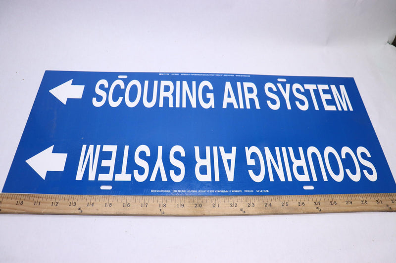 Seton Scouring Air System Sign 10" x 24" 29778483