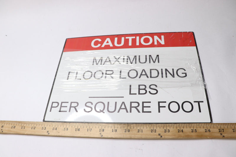 NMC Caution Maximum Floor Loading _ lbs. Per Square Foot Safety Sign 03941424