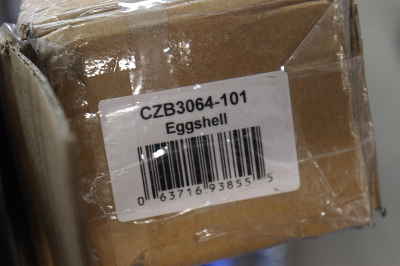 Eggshell Cordless Light Filtering Zebra Shade 30" W x 64" L CZB3064-101