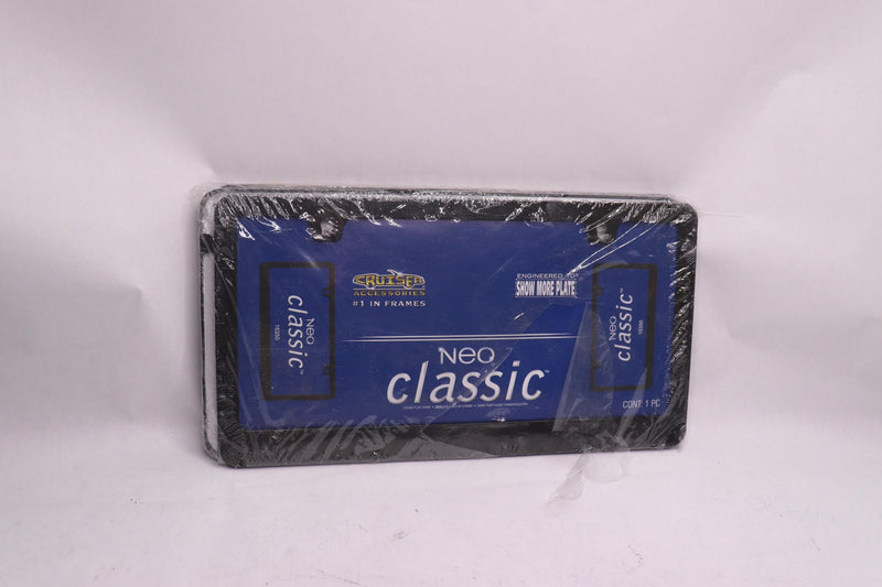 (2-Pk) Cruiser Accessories Neo Classic License Plate Frame Plastic Black 15350