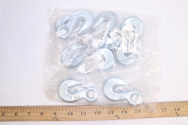 (10-Pk) Campbell Eye Grab Hooks Zinc Plated Forged Steel Grade 43 1/4" T9001424