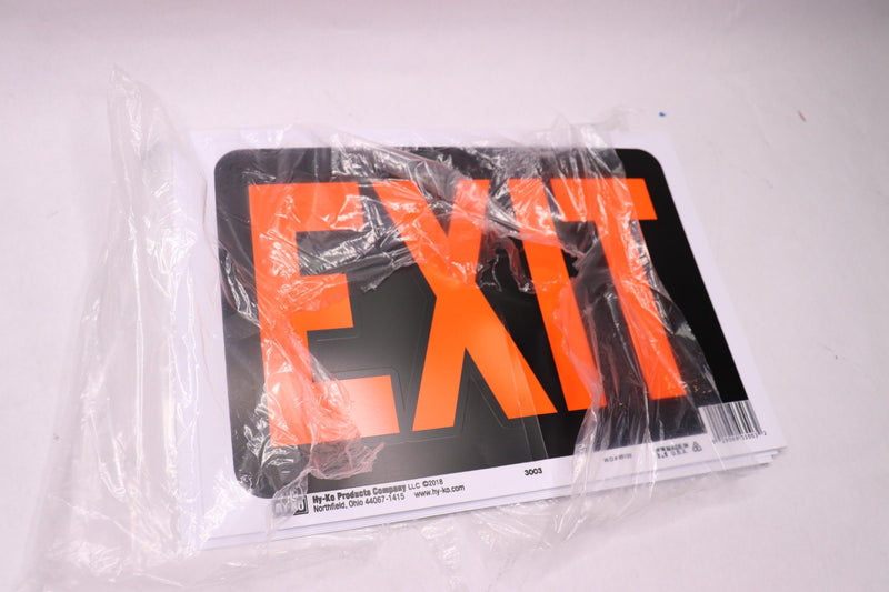 (10-Pk) Hy-Ko Exit Sign Plastic 9" x 12" 3003