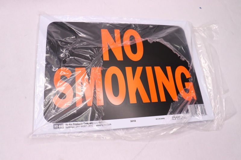 (10-Pk) Hy-Ko "No Smoking" Sign Aluminum 9" x 12" 3013