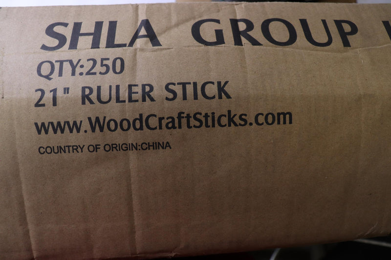 (250-Pk) SHLA Group Ruler Stick Wood 21-In 119-792