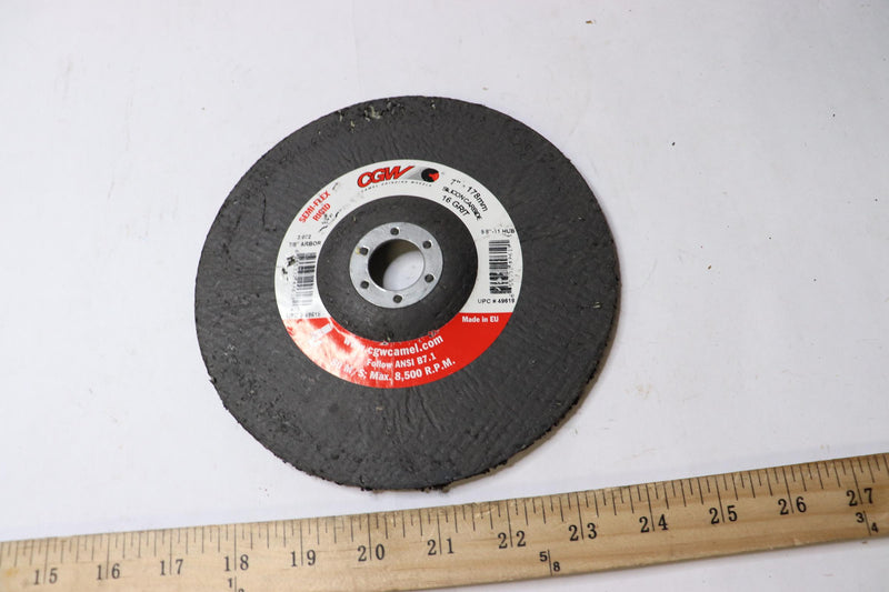 Camel Grinding Wheels Silicon Carbide Deburring Disc 7/8" x 7" 53249